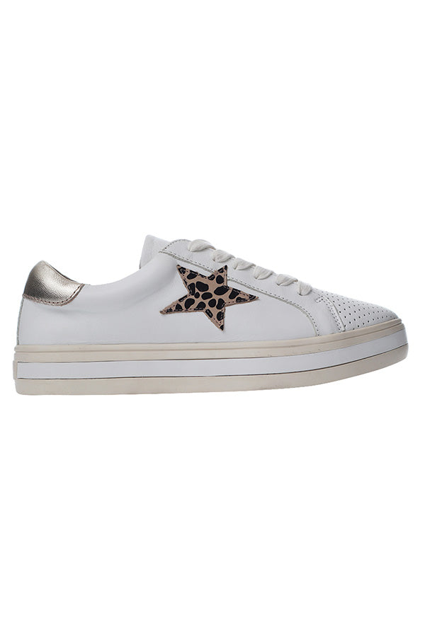 Pixie Sneaker | White/Brown/Animal Pixie Sneaker | White/Brown/Animal