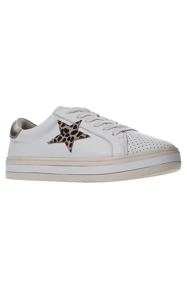 Pixie Sneaker | White/Brown/Animal Pixie Sneaker | White/Brown/Animal